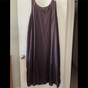 Eileen Fisher Woman sleeveless brown dress